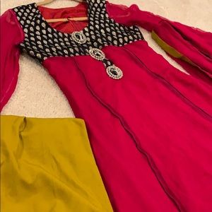 Pakistani Indian party dress palazzo pants desi M